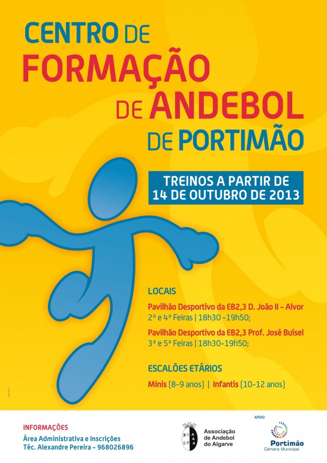 Cartaz Centro de Formação de Andebol de Portimão