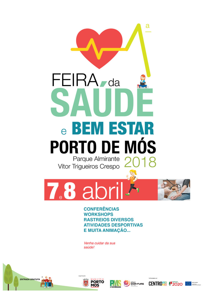 Porto de Mós acolhe a 1ª Feira da Saúde e Bem-estar nos próximos dias 7 e 8 de abril, no Parque Almirante Vítor Trigueiros Crespo.