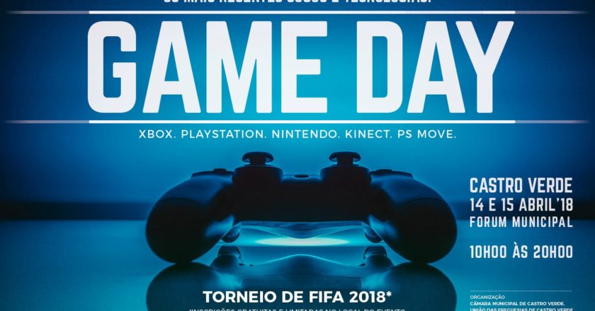 Nos dias 14 e 15 de abril, o Game Day vai reunir em Castro Verde fãs de videojogos de todas as idades.