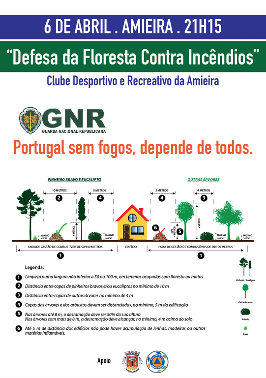A Sociedade Desportiva e Recreativa do Pilado e Escoura e o Clube Desportivo e Recreativo da Amieira recebem a ação de sensibilização “Defesa da Floresta Contra Incêndios”