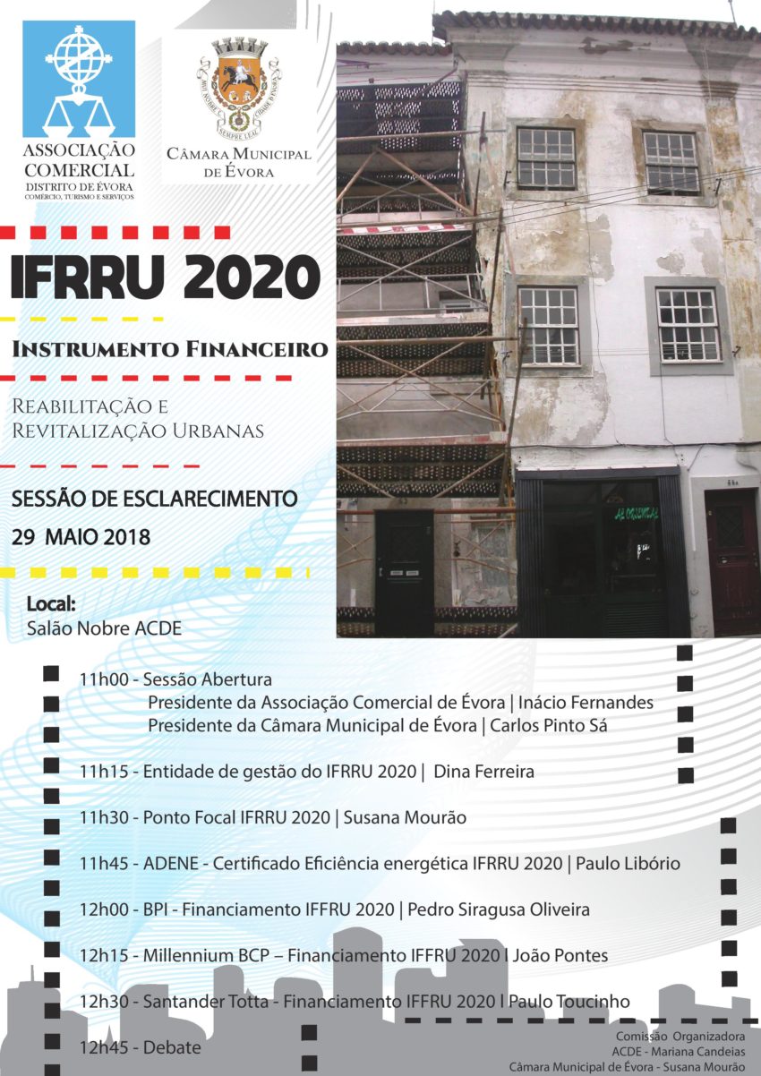 Câmara Municipal de Évora e a Associação Comercial o Distrito de Évora dão a conhecer IFRRU 2020