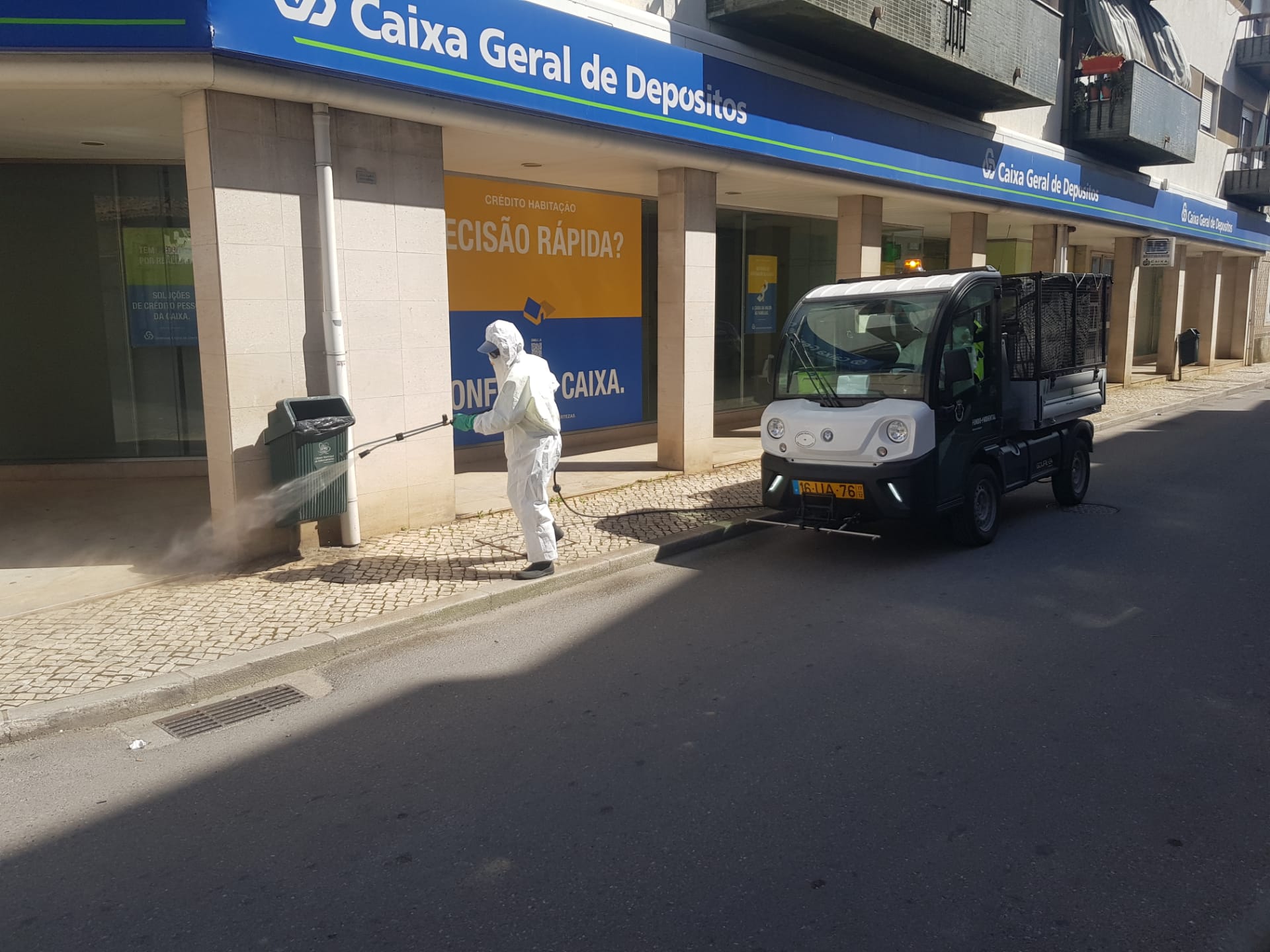 Espaços públicos do Entroncamento desinfetados